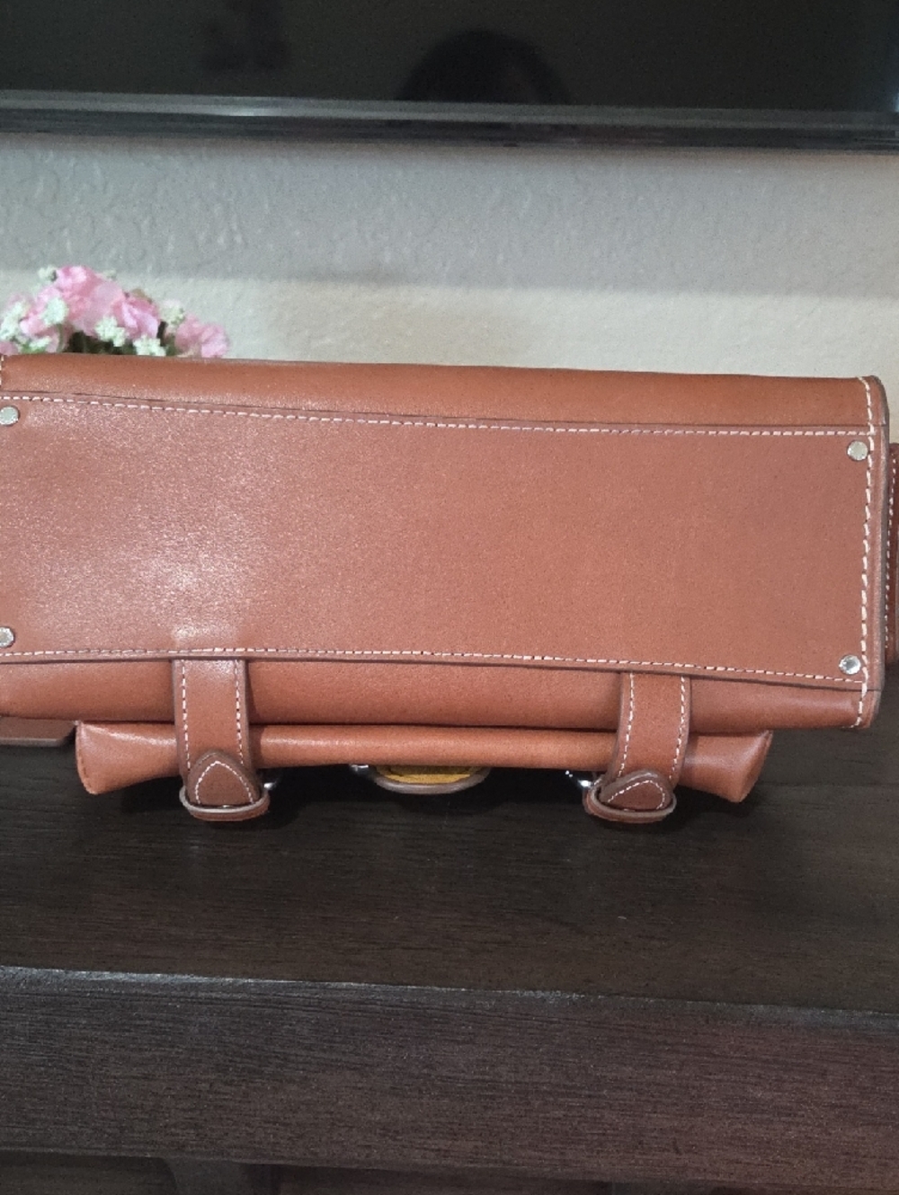 Coach Wester Tabby, Saddle Color Leather Shoulder Bag with Silver Hardware - Picture 5 of 16
